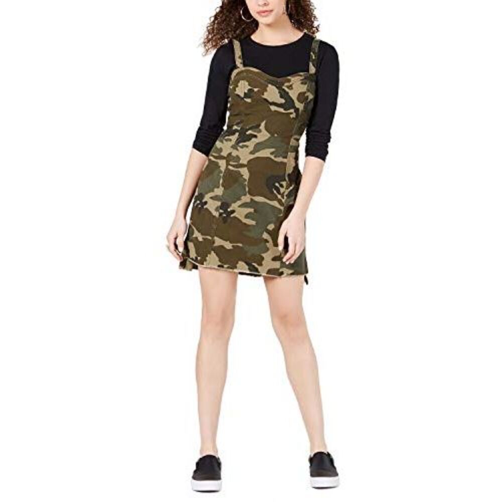 Kendall + Kylie Cotton Camo-Print Dress